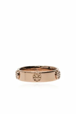 Tory Burch GOLD Logo-embossed ring
