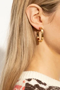 Tory Burch GOLD ‘Miller’ round earrings