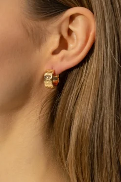 Tory Burch GOLD Monogrammed earrings