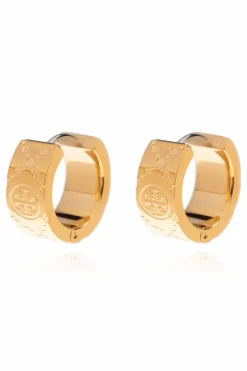 Tory Burch GOLD Monogrammed earrings