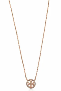Tory Burch GOLD Necklace with logo pendant