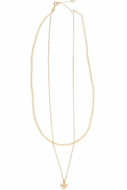 Tory Burch GOLD Pearl necklace
