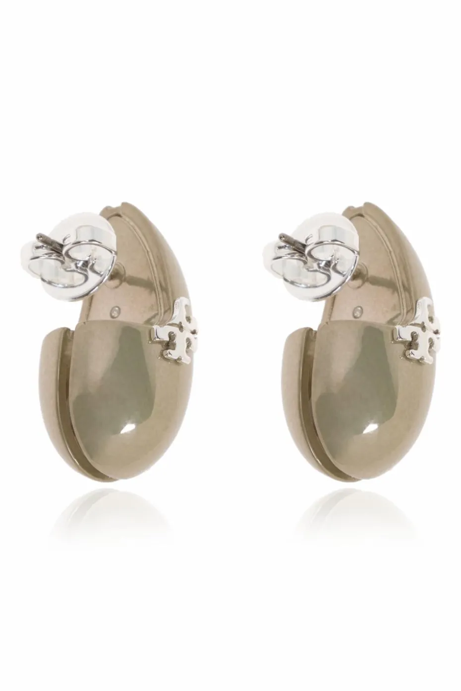 Tory Burch GREEN Earrings with logo