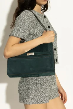 Tory Burch GREEN Shoulder bag `Lee Radziwill Large`