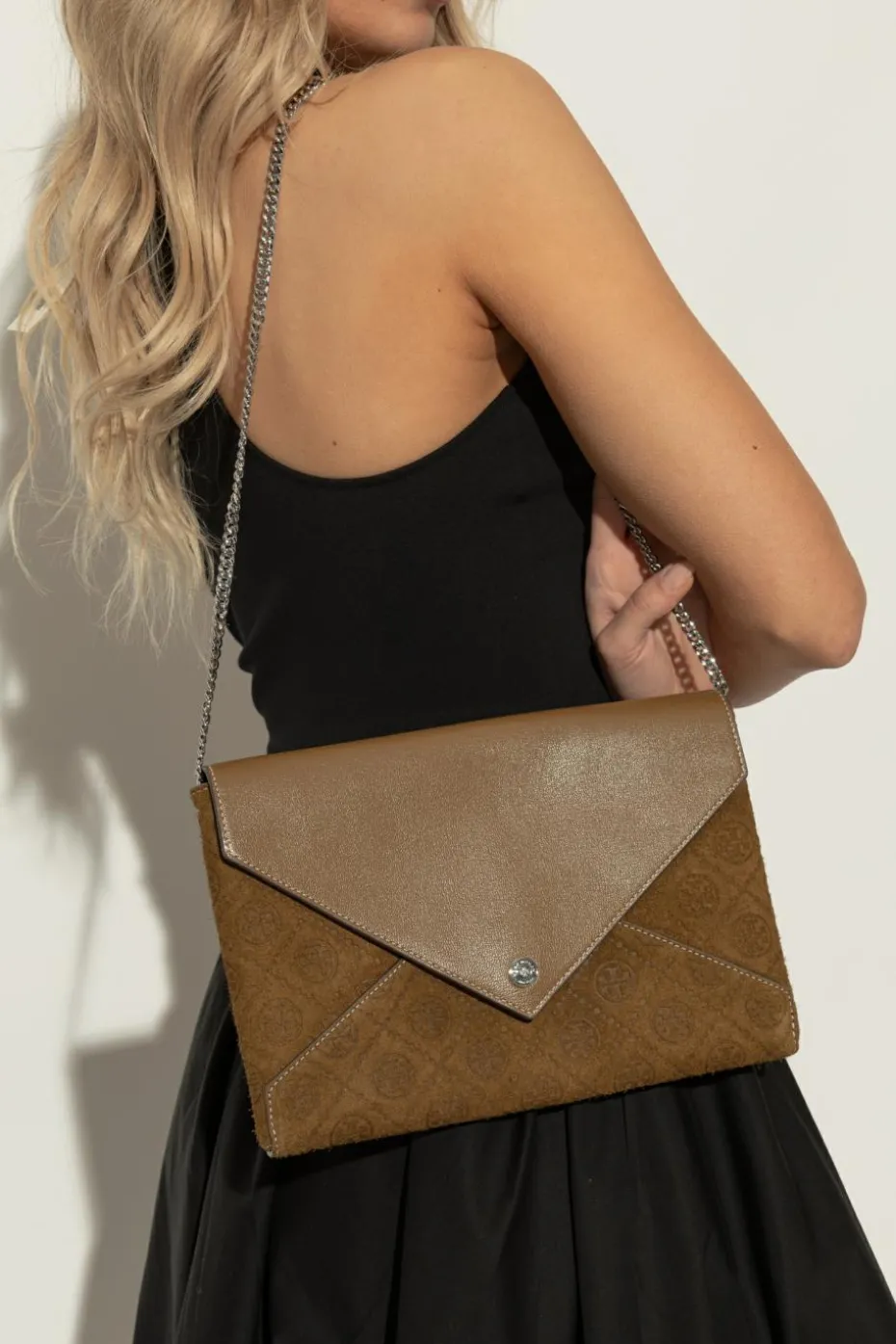 Tory Burch GREEN "T Monogram" clutch
