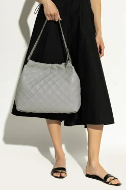 Tory Burch GREY Bag `Fleming`