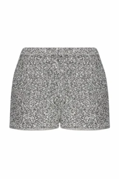 Tory Burch GREY Shorts with an elastic waistband
