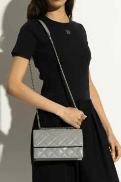 Tory Burch GREY Shoulder bag 'Fleming Small'