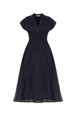 Tory Burch NAVY BLUE Dress with a striped pattern