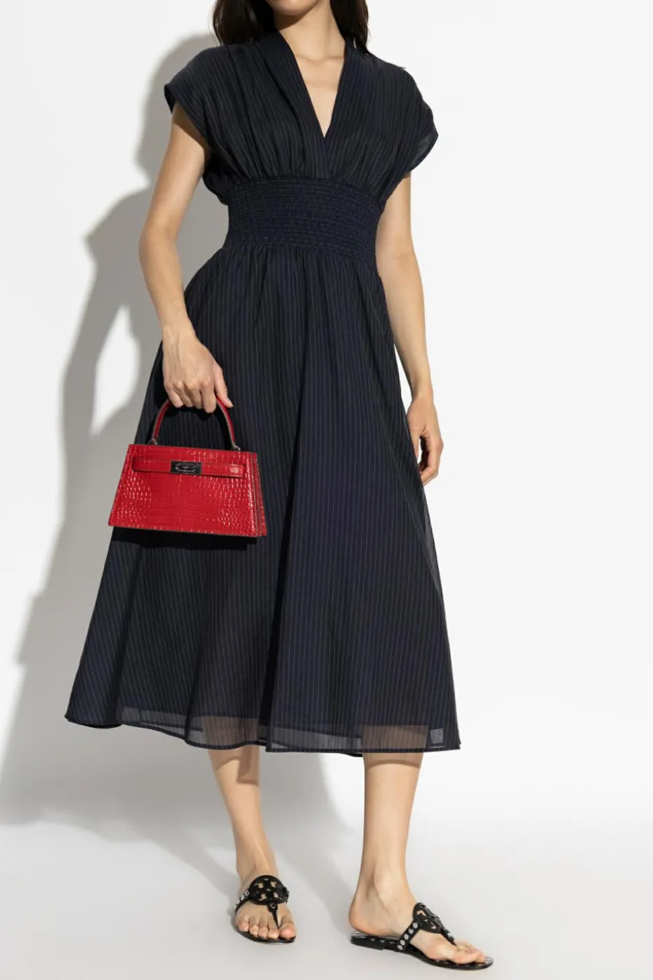 Tory Burch NAVY BLUE Dress with a striped pattern