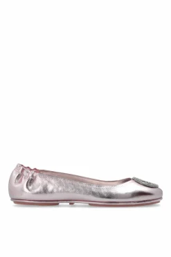 Tory Burch PINK Ballet flats with logo-shaped appliqué