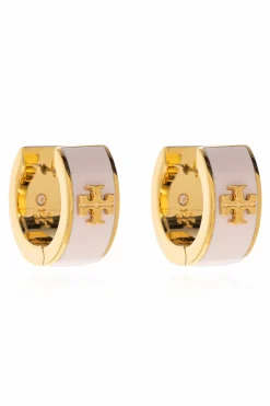 Tory Burch PINK Earrings with logo