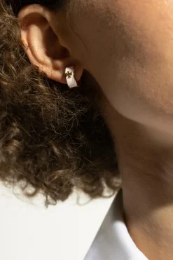 Tory Burch PINK Earrings with logo