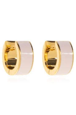 Tory Burch PINK Earrings with logo