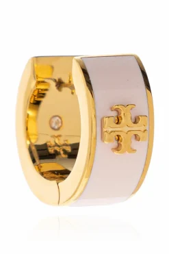 Tory Burch PINK Earrings with logo