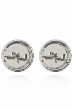 Tory Burch SILVER Earrings with logo