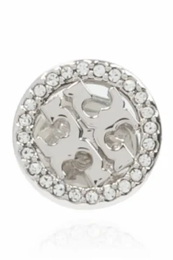 Tory Burch SILVER Earrings with logo