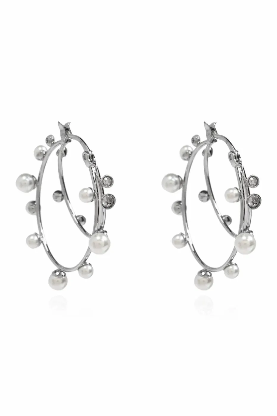 Tory Burch SILVER Earrings with glass pearl