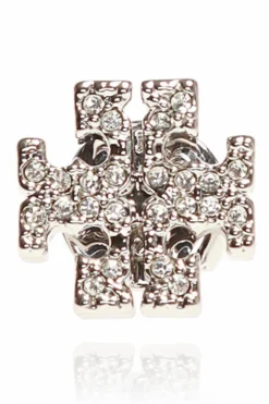 Tory Burch SILVER Earrings with logo