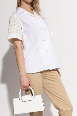 Tory Burch WHITE Handbag Fleming