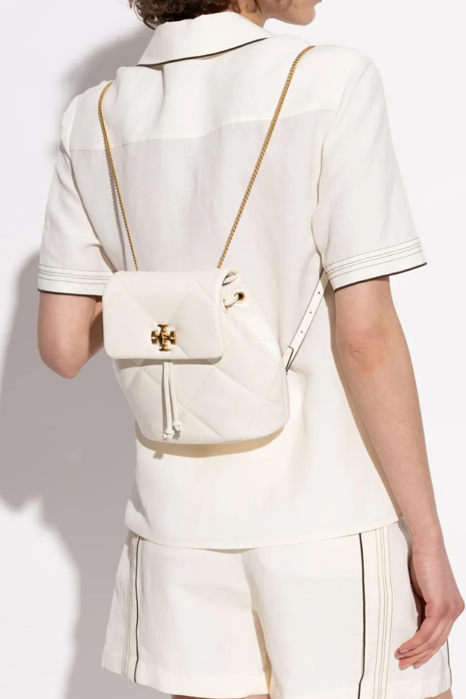 Tory Burch WHITE Kira Diamond Small backpack