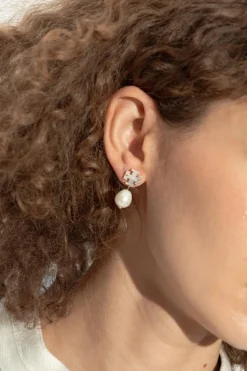 Tory Burch WHITE ‘Kira’ Earrings