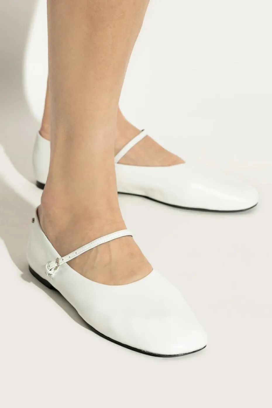 Tory Burch WHITE Leather ballet flats Mary Jane