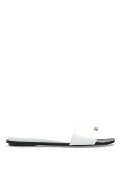 Tory Burch WHITE Leather slides