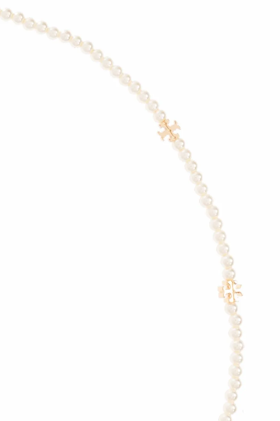 Tory Burch WHITE Logo necklace