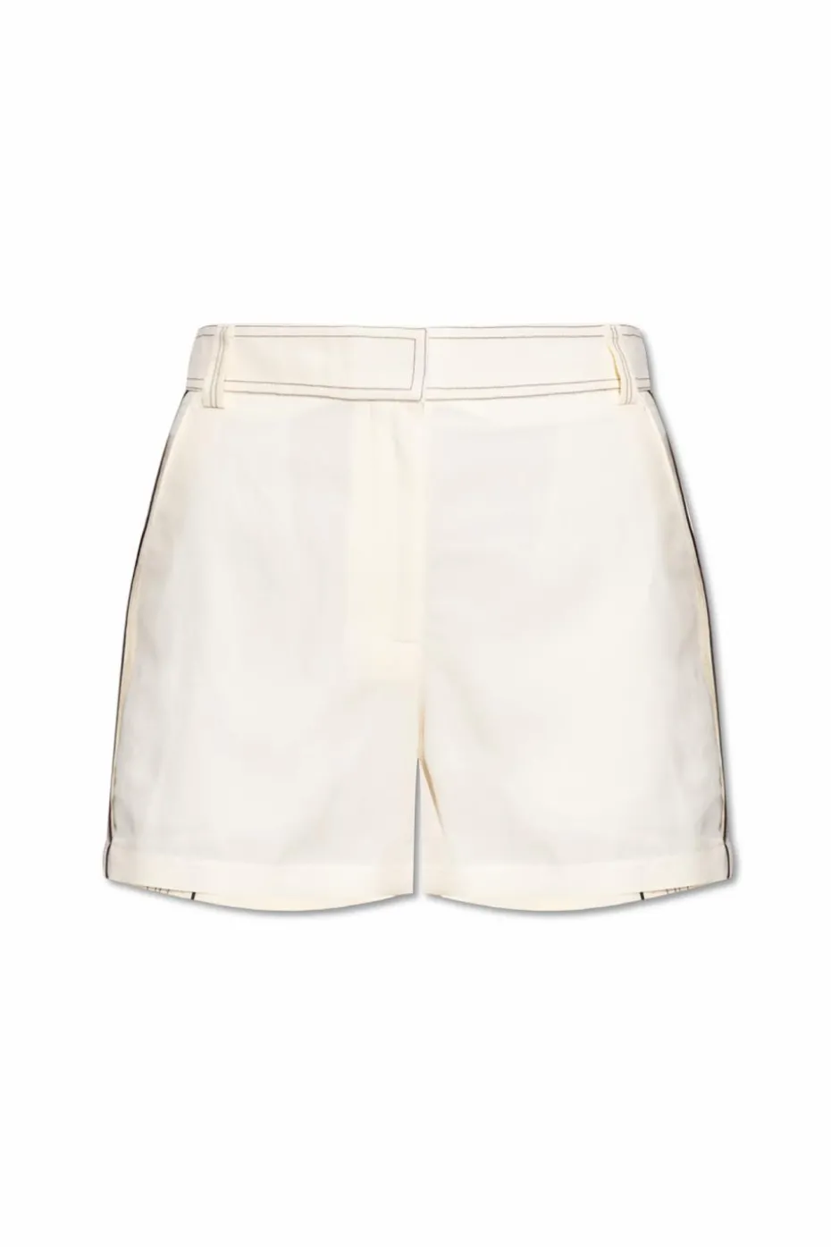 Tory Burch WHITE Shorts with contrast stitching