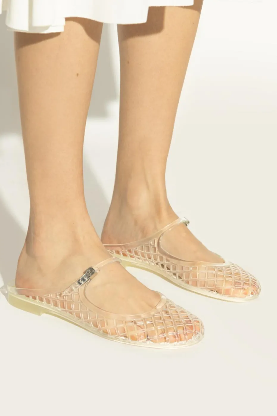 Tory Burch WHITE Slides Mellow