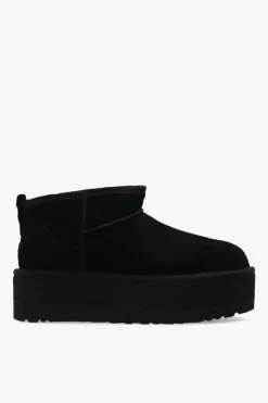 UGG BLACK ‘Classic Ultra Mini Platform’ snow boots
