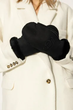 UGG BLACK Gloves with logo