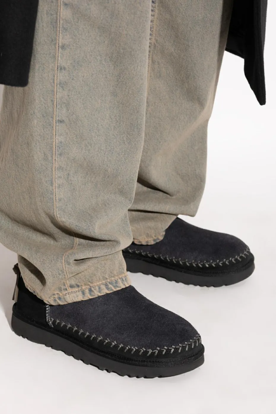UGG BLACK Snow Boots "Classic Ultra Mini Biarritz"
