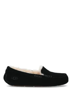 UGG BLACK ‘W Ansley’ moccasins with fur lining