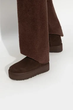 UGG BROWN ‘Classic Mini Platform’ snow boots