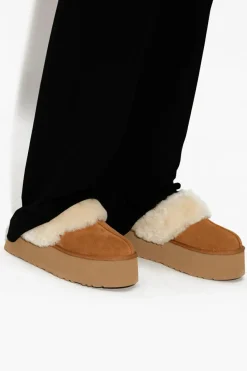 UGG BROWN ‘Funkette’ suede platform boots