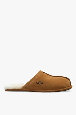 UGG BROWN ‘Scuff’ suede slippers