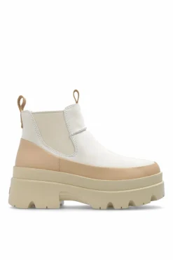 UGG cream ‘Brisbane’ leather ankle boots
