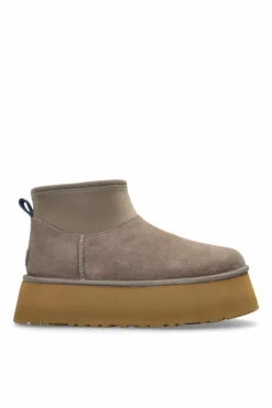 UGG GREY Platform snow boots 'Classic Mini Dipper'