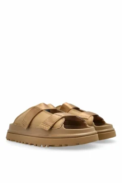 UGG Kids beige `GOLDENGLOW` flip-flops