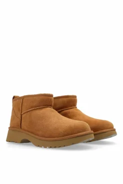 UGG Kids beige Snow Boots Kids Classic Ultra Mini New Heights