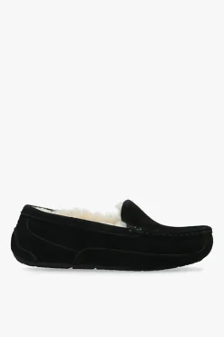 UGG Kids BLACK ‘Ascot’ suede loafers