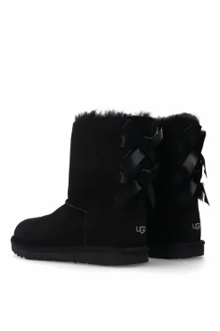 UGG Kids BLACK 'Bailey Bow II’ suede snow boots