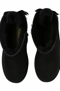 UGG Kids BLACK 'Bailey Bow II’ suede snow boots