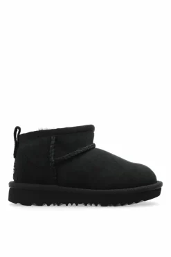UGG Kids BLACK ‘Classic Ultra Mini’ snow boots