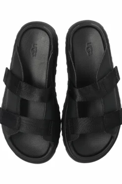 UGG Kids BLACK `GOLDENGLOW` flip-flops