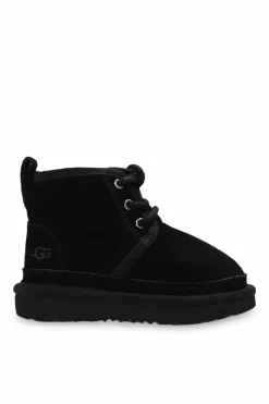 UGG Kids BLACK ‘Neumel II’ lace-up ankle boots