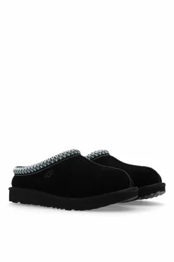 UGG Kids BLACK ‘Tasman II’ suede slides