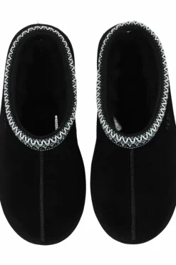 UGG Kids BLACK ‘Tasman II’ suede slides
